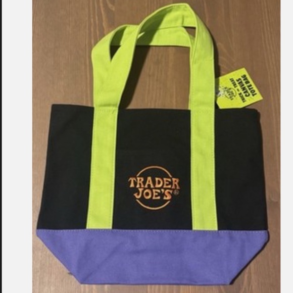 Trader Joe’s Limited Edition Mini Canvas Multicolor Tote Halloween 2025 NWT - Picture 1 of 15